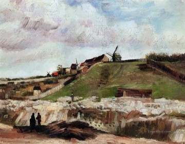 ヴィンセント・ヴァン・ゴッホ Painting - モンマルトルの採石場と風車 フィンセント・ファン・ゴッホ